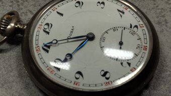 Starožitné pánské švýcarské kapesní STŘÍBRNÉ hodinky DOXA - 10