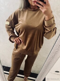 Damska talianska velurova suprava browni - 10