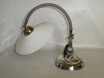 Stolová art deco lampa chrom - 10