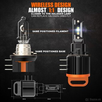 LED H15 canbus Denné DRL High Performance 6000k 2Ks - 10