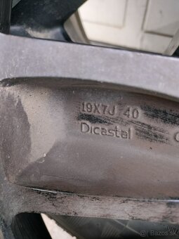 4ks alu disky orig. Nissan 5x114,3 R19 + snimače + pneu - 10