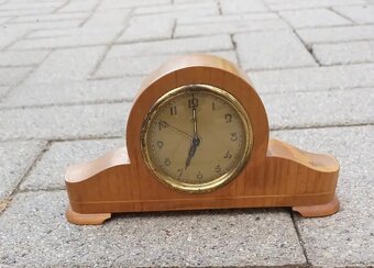 Drevený krígeľ, drevená šperkovnica, retro hodiny s budíkom, - 10