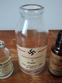 Originálne liekové fľaštičky wehrmacht z 2. svetovej vojny - 10
