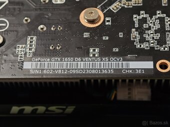 Nvidia GeForce GTX 1650 Ventus XS | 4GB - 10