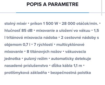 Stolný mixér Sencor SBU 7878BK - 10