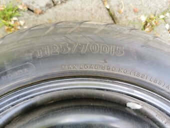 Dojazdová rezerva, rezervné koleso 125/70 D15, Toyota Yaris - 10