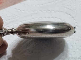 Strieborné, vreckové hodinky,chronograf. - 10