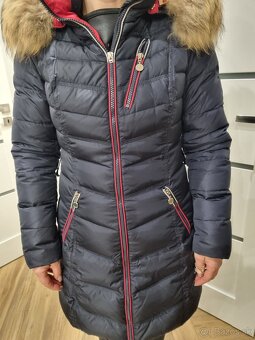 Páperová dámska bunda, modrá, veľ. M - 10