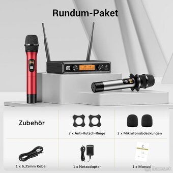 Bezdrôtový mikrofónny systém UHF TONOR TW820 - 10