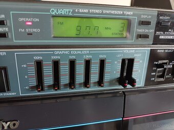 Sanyo MW255L radiomagnetofon retro 2 kazeťák - 10