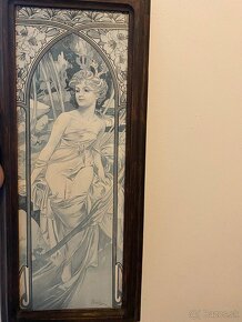Alfonz Mucha krásne 4 secesné obrazy na stenu - 10
