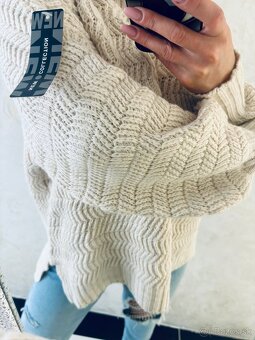 Damsky pulover taupe - 10