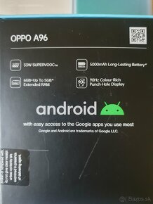 OPPO A96 6GB/128GB dual sim komplet balenie záruka 11/24 - 10