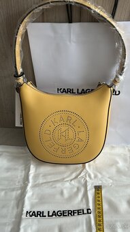 Karl Lagerfeld circle kabelka horčicová kožená - 10