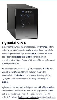 Predám vinotéku/ chladničku Hyundai Vin 16 - 10