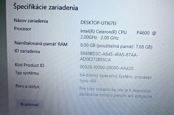 Acer Aspire / Intel P4600 / 8GB RAM / 128GB SSD / 15.6" - 10