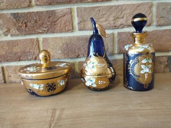 borské sklo,misa, váza, svietnik, popolník,flakón,napoleonky - 10