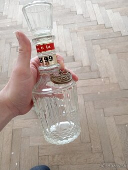 Sklenené fľaše, krištáľova karafa na whisky,starožitnosti, - 10
