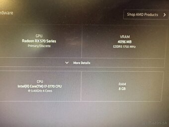 Herný počítač i7-3770  RX 570  SSD + HDD  RGB  Win11 - 10