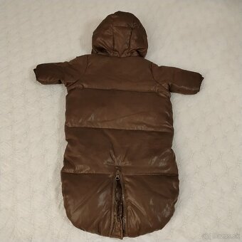 Benetton teplučký praktický overal/fusak čokoládová farba - 10