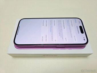 APPLE IPHONE 16 PINK 128GB ,BATERKA 100%,ZÁRUKA - 10