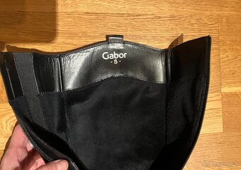 Čierne kožené čižmy Gabor - 10