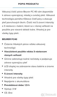 Vákuový čistič pórov Beurer - 10
