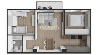 3 IZBOVÝ BYT S BALKÓNOM, CACTUS, ŠTEFÁNIKOVA, BARDEJOV - 10