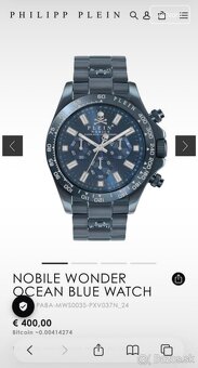 Philipp Plein Blue Dial Quartz - Pánske hodinky - 10