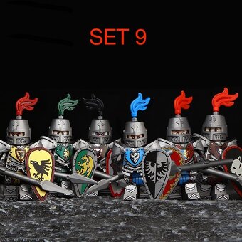 Figúrky Rytieri 1 (8ks) - typ lego, nové, nehrané - 10