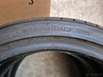 205/40 r18 letné 4 ks DUNLOP dezén 7,6 - 7,4 mm DOT2021 - 10