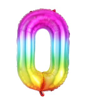 Narodeninové balóny čísla 100cm (dúhové) - 10