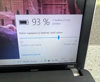 Lenovo E545 / AMD 4 jadro / 8GB RAM / 128GB SSD / 15.6" - 10