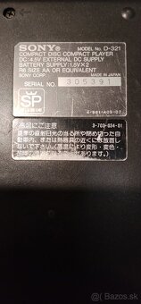 SONY D-321 .... cd prehrávač (discman) .... - 10