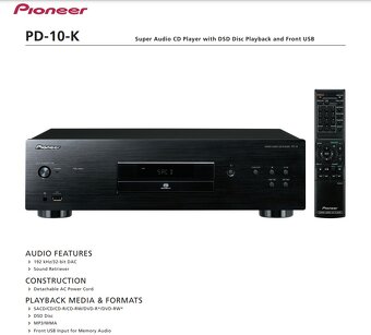 Pioneer Sacd PD-10-K Super Audio cd - 10