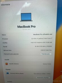 MacBook Pro 15,4”  - najvyssia konfiguracia 2017 - 10