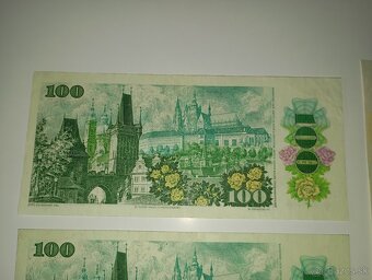 BANKOVKY 100 KČS 1989, VZÁCNÉ SÉRIE A ROZPRACOVANÝ NÁTISK - 10