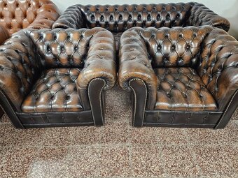 CHESTERFIELD ŠTÝL,DVOJFAREBNÁ KOŽENÁ - 10