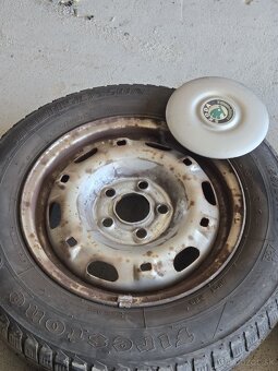Plechové disky 5x100 + celoročne pneu 155/80r13 - 10