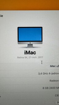 Predám iMac 27" 5K/I5 3.4GHZ/8GB RAM/1TB FusionDrive - 10