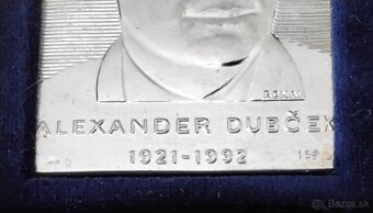 Plaketa a znamka , striebro AG, Dubček - 10