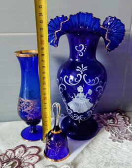 Krištáľové kobaltové sklo - 10