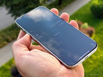 Apple iPhone 15 Pro 128GB White, výborný stav, komplet, 88% - 10