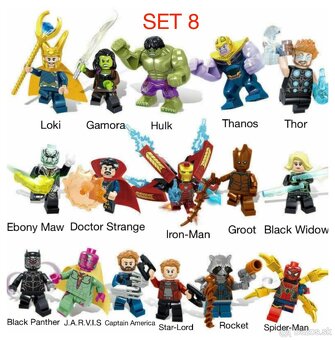 Figúrky Superhrdinovia (8ks) typ lego 2 - nové - 10