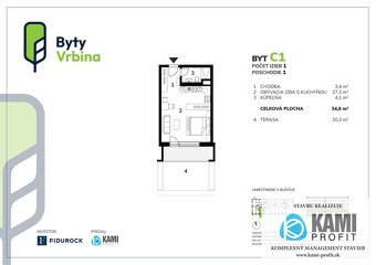 Na predaj 1 izbový byt s terasou v novostavbe v Piešťanoch v - 10