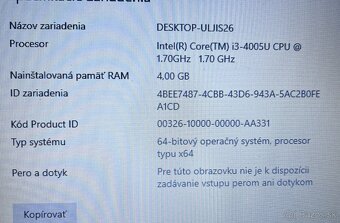 HP 250 G5 / i3 4005U / 4GB RAM / 128GB SSD / 15.6" - 10