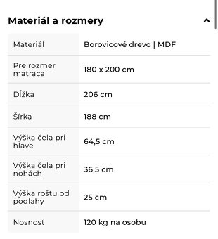 Manželská posteľ 180x200 - 10