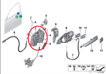 zámok pravých predných dverí na BMW - 10