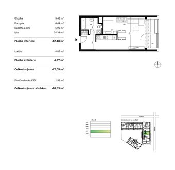 RADO | 1,5 izbový byt 48,63m² | Greencorner | Bratislava-Nov - 10