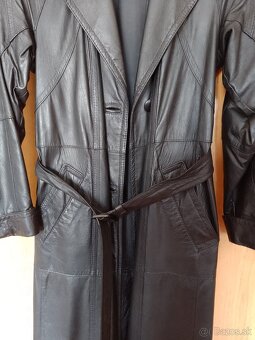 Luxusný kožený kabát v. 42/44 /+ 4 oblečenia zadarmo: modré - 10